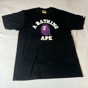 BAPE Purple Color Camo College Tee 100% Authentic